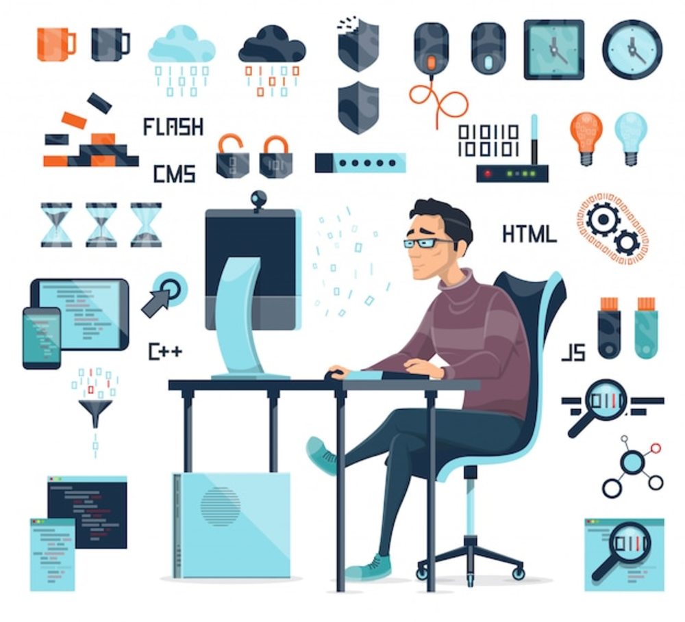 計算機編碼圖標集 數字世界的視覺語言